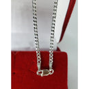 corrente cordão  Grumet escama de peixe 60cm na prata legítima 925