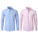 Kit 02 Camisa Social Versátil Anti-Odor Anti-Amassado - Slim Fit