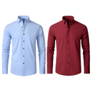 Kit 02 Camisa Social Versátil Anti-Odor Anti-Amassado - Slim Fit