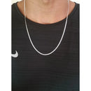 corrente cordão  Grumet escama de peixe 60cm na prata legítima 925