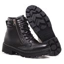 Women's Tractored Boots with Zipper Short Top