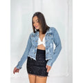 cropped short denim jacket