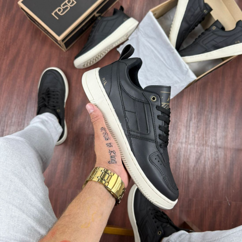 Tênis Preto Reserva Casual – Sofisticação e Conforto para o Dia a Dia