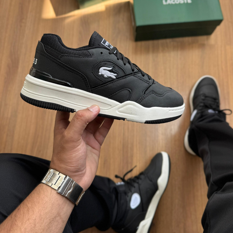 TÊNIS LACOSTE TENNIS 1933 PRETO – LINHA PREMIUM