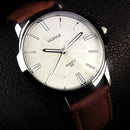 Yazole Relógio Masculino Relógio Casual De Couro De Quartzo