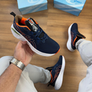 Tênis ASICS Pure Gel Masculino Azul Marinho Laranja