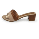 Tamanco Feminino Classe Colorido, Palmilha Confortável, Salto Médio 4,5cm - Lofty