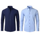 Kit 02 Camisa Social Versátil Anti-Odor Anti-Amassado - Slim Fit