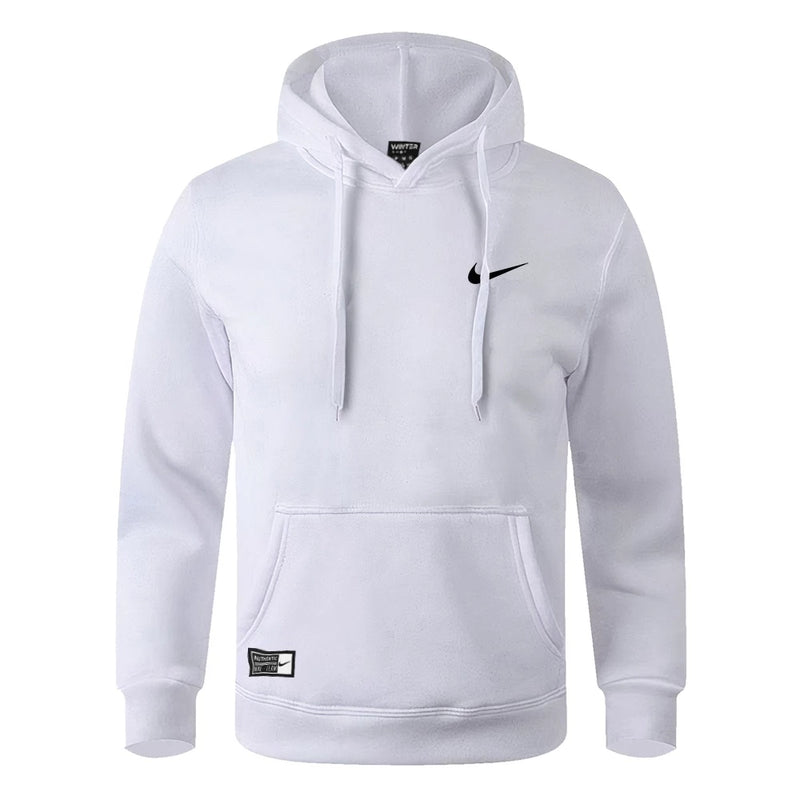 Blusa De Moletom Masculina Simbolo Pequeno Cores Variadas Com Capuz Bolso e Cordão