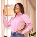 Camisete Feminina Branca Blusa Branca Manga Bufante Reveillon Manga Princesa Cinturada Moda