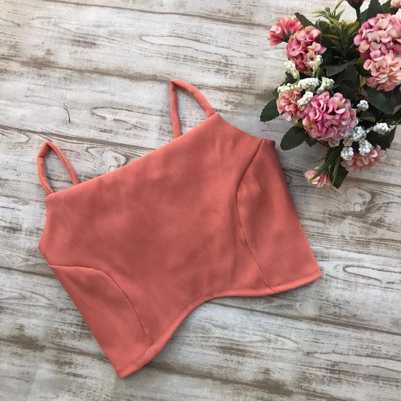 Cropped Gringa with detail in the middle and ties at the back Fashion 2023 111