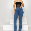 Calça Lipo Slim Flare – Feminina Jeans Claro