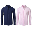 Kit 02 Camisa Social Versátil Anti-Odor Anti-Amassado - Slim Fit