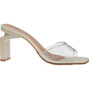 Sandália Tamanco Mule Pala Vinil Transparente Lóris Shoes Salto Alto Tendencia  Blogueira 222.001