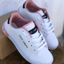 Dolce Gabbana Women's Casual White Rose Sneakers Immediate Shipping