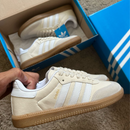 Tênis Casual Adidas Samba – Linha Premium Bege/Cinza