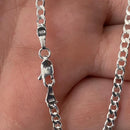 Cordão Grumet 3 mm PRATA 925(escama de peixe 70 cm)