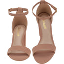 Saltinho Feminino Sandália Salto Alto Nobuck Festa Shekinah