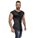 Camiseta Masculina Longline Destroyed Manga Japonesa em algodão estonado exclusivo premium - Bombey