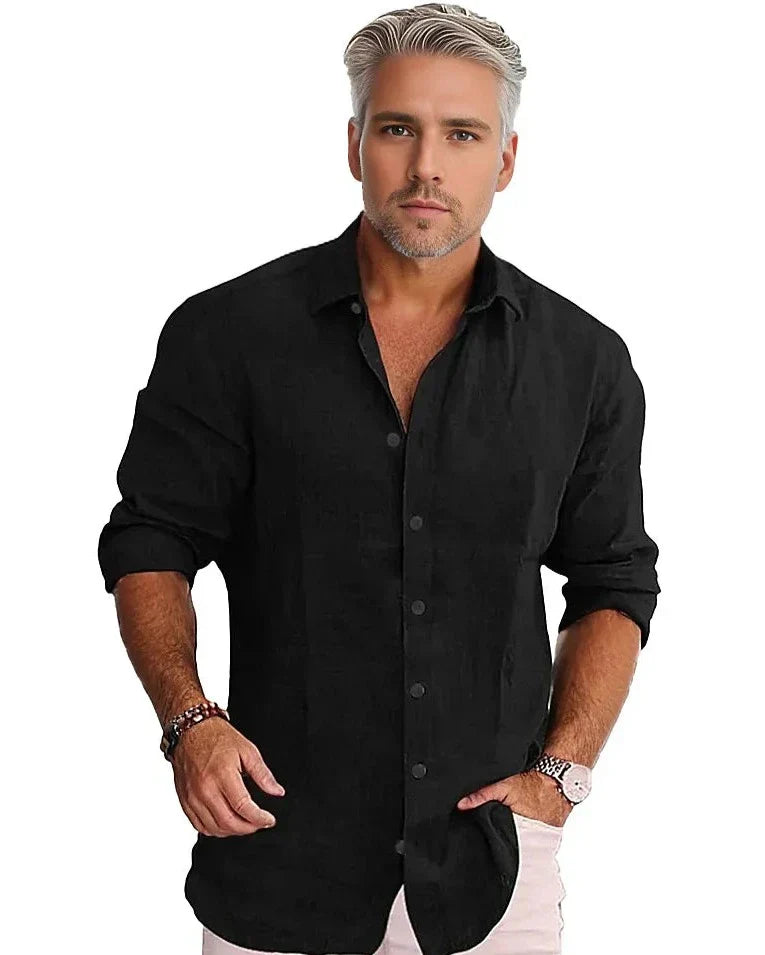 Camisa Masculina Linho de Algodão Billion