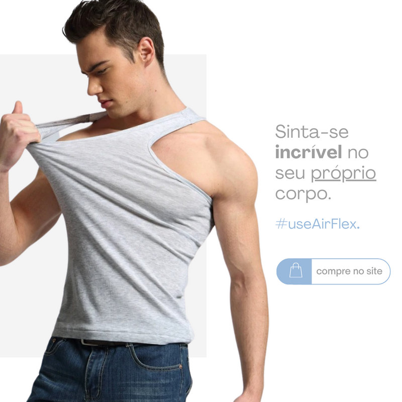 Kit 3 Regatas Masculinas Slim