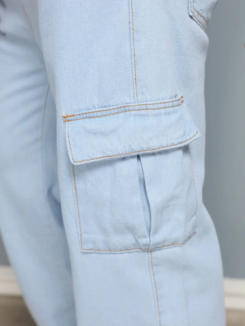 Calça Balão Jeans Casual