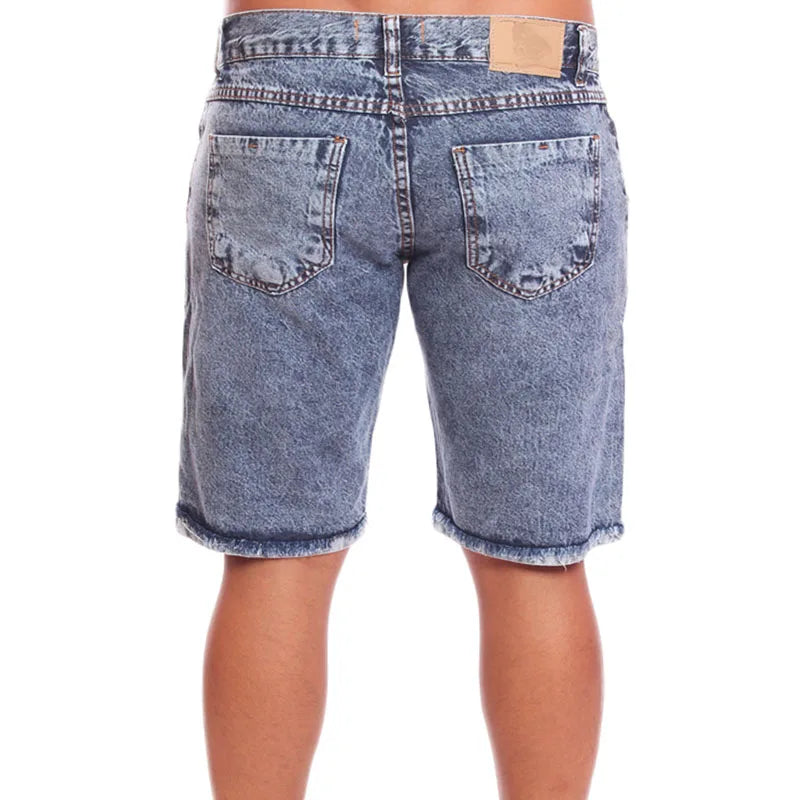 Men's ripped denim shorts without elastane Ref 001