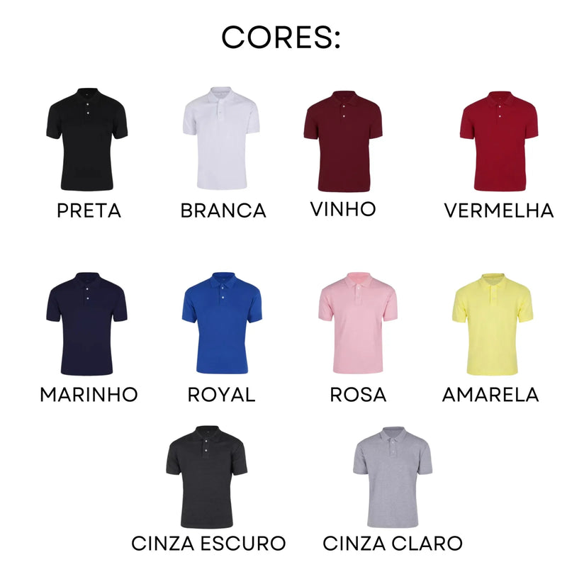 Kit 05 Camisas Polo Plus Size