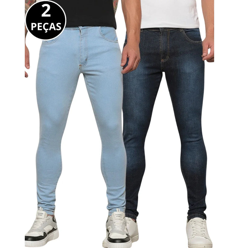 Kit 02 Calça Jeans Skinny Casual