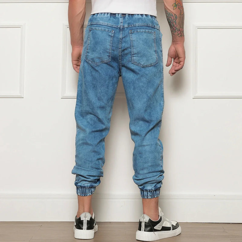Calça Jogger Jeans Com Elástico Masculino