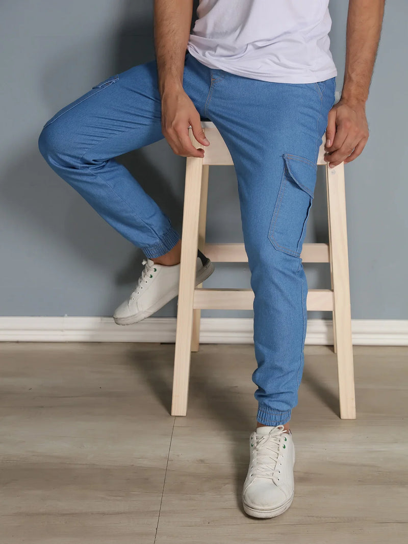 Calça Jeans Jogger Casual