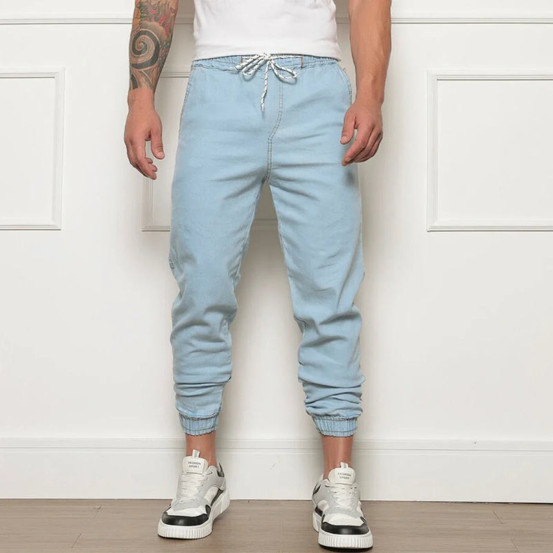 Calça Jogger Jeans Com Elástico Masculino