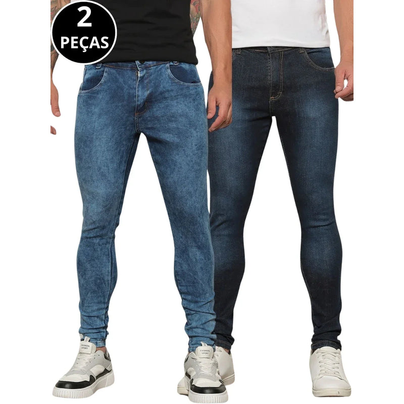 Kit 02 Calça Jeans Skinny Casual