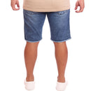 Men's ripped denim shorts with frayed hem without lycra Ref: 015