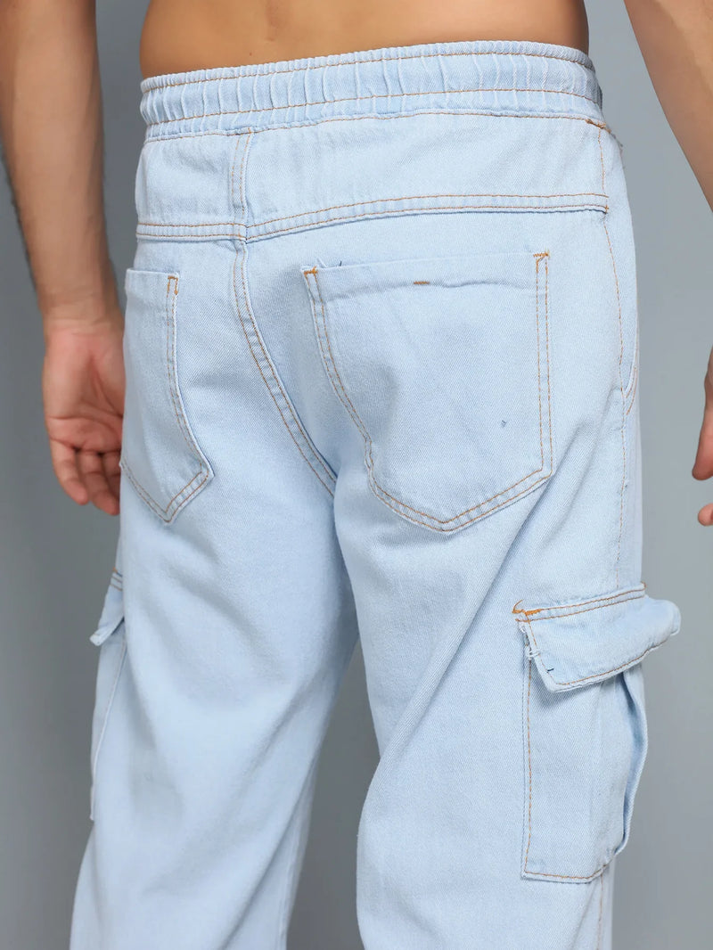 Calça Balão Jeans Casual