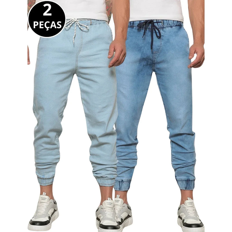 Kit 02 Calça Jeans Jogger