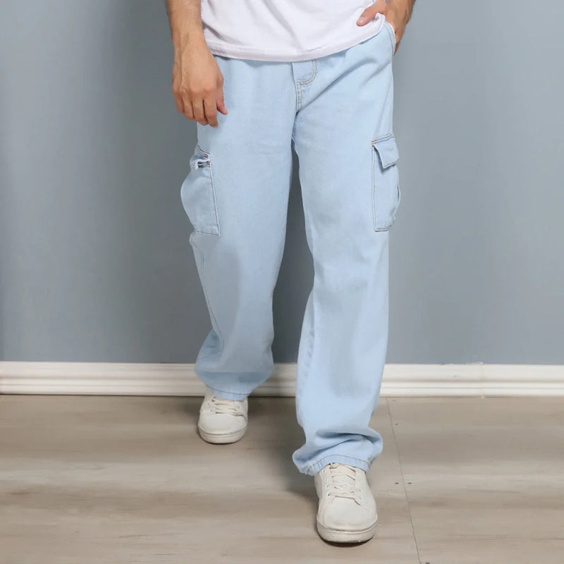 Calça Balão Jeans Casual