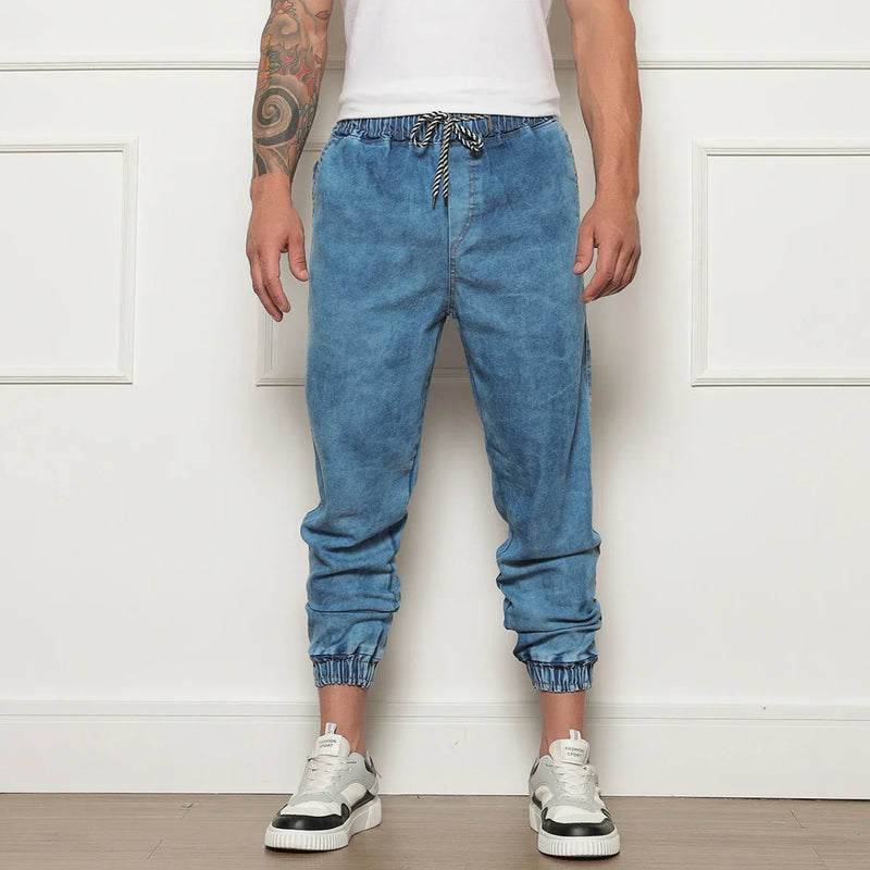 Calça Jogger Jeans Com Elástico Masculino