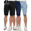 Kit 03 Bermudas Jeans Masculina Casual