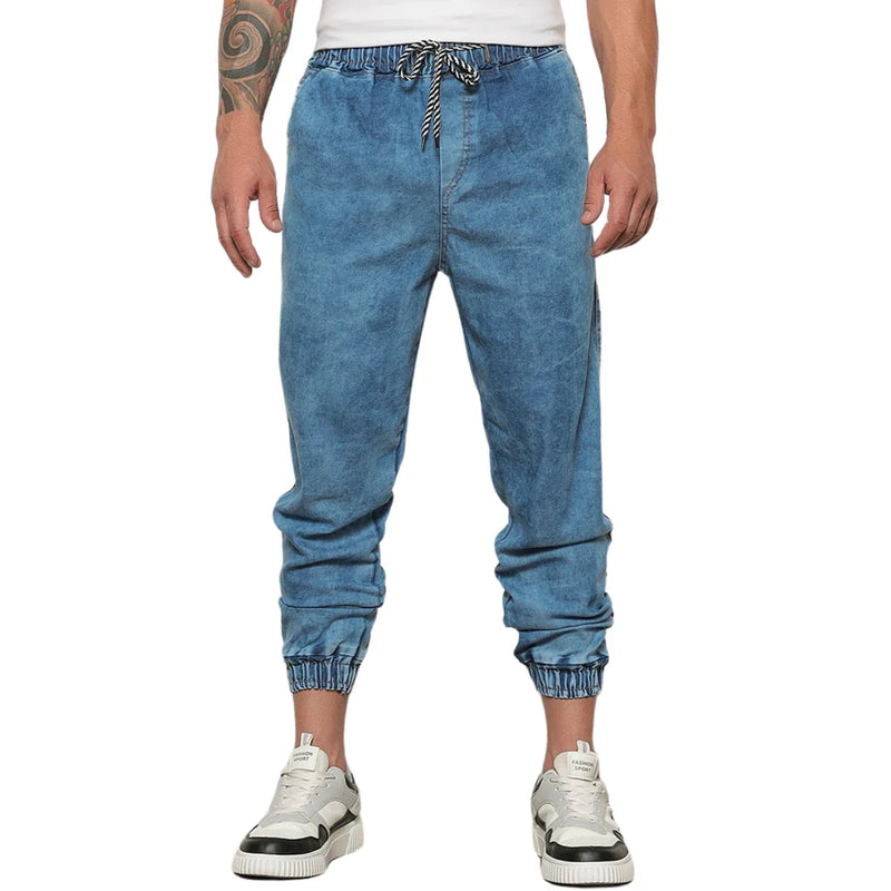 Calça Jogger Jeans Com Elástico Masculino