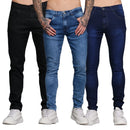 Kit 03 Calças Jeans Masculina Skinny Lycra