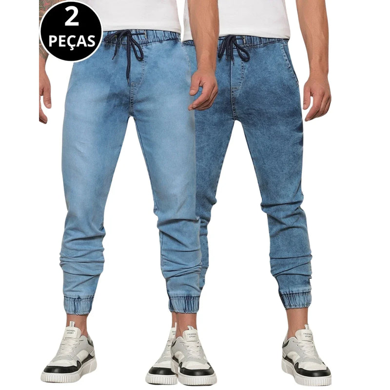 Kit 02 Calça Jeans Jogger