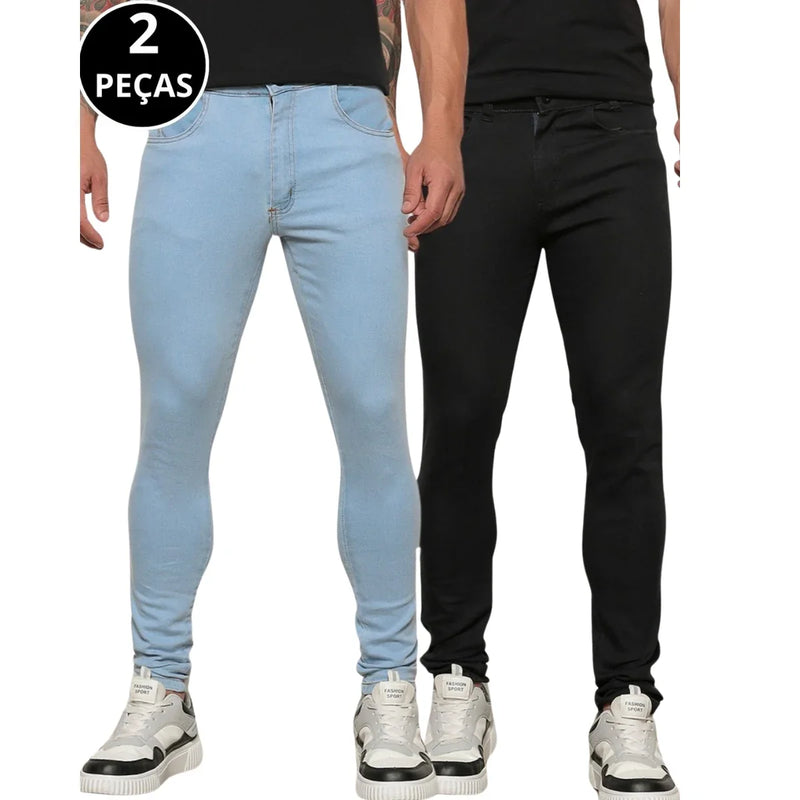 Kit 02 Calça Jeans Skinny Casual