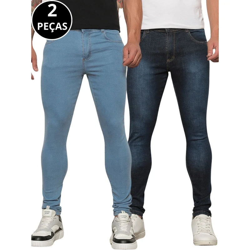 Kit 02 Calça Jeans Skinny Casual