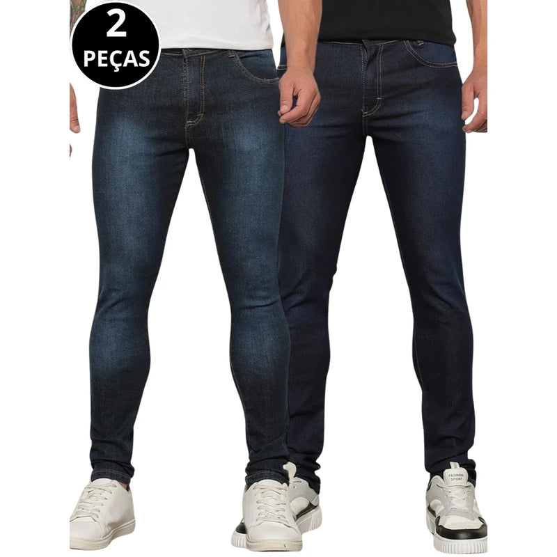 Kit 02 Calça Jeans Skinny Casual