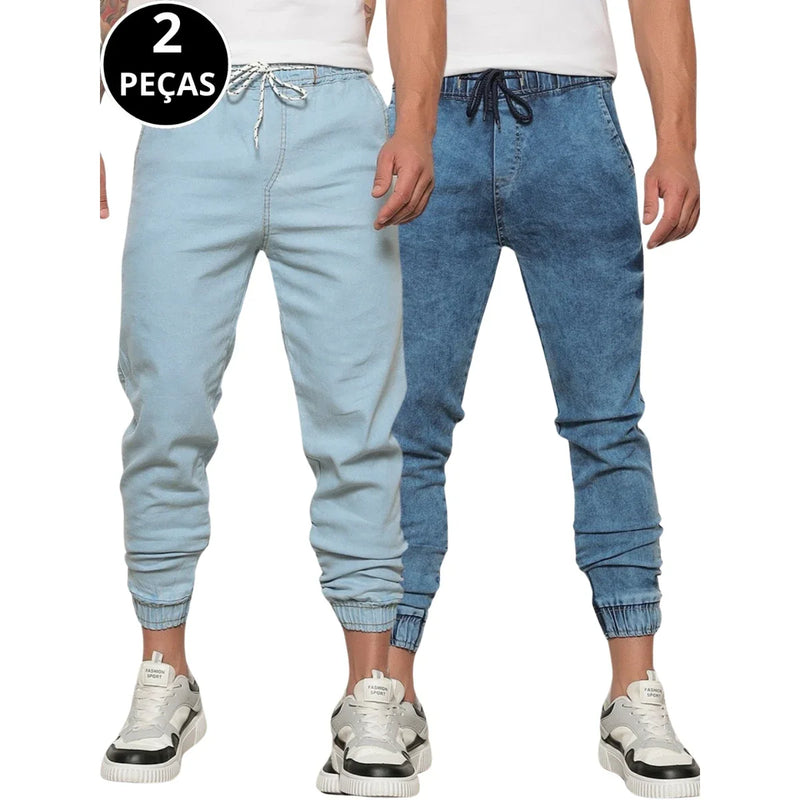 Kit 02 Calça Jeans Jogger