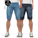 Kit 02 Bermudas Jeans Masculina Casual Moda Verão