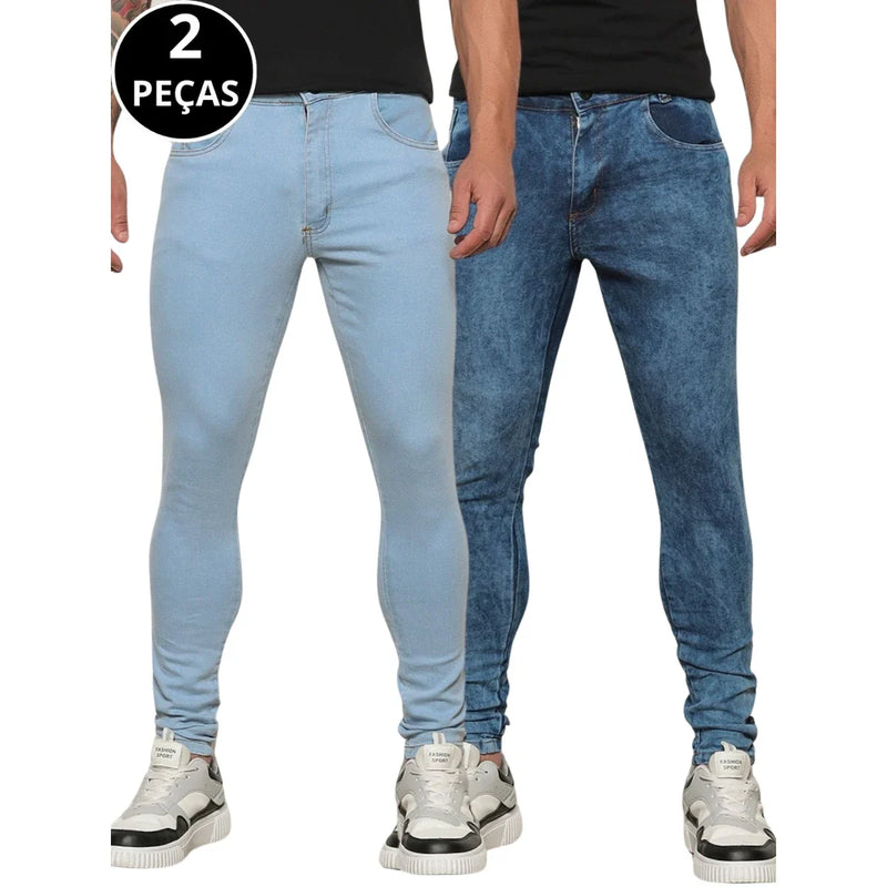 Kit 02 Calça Jeans Skinny Casual