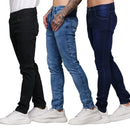 Kit 03 Calças Jeans Masculina Skinny Lycra