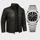 Jaqueta de  Couro BAZZUT Masculina PREMIUM  + BRINDE (Relógio Poedagar de Luxo)